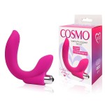 Розовый U-образный вибромассажер Сosmo - 19 см