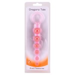 Розовая анальная цепочка DRAGONZ TALE ANAL - 20 см