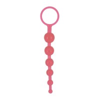 Розовая анальная цепочка DRAGONZ TALE ANAL - 20 см.