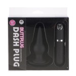 Черная вибровтулка Dash Butt Plug With Mini Controller III - 9 см