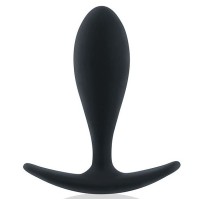 Черная силиконовая анальная пробка - 9,5 см. Черная силиконовая анальная пробка - 9,5 см.