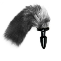 Пробка с длинным хвостом Серебристая Лиса - 11 см. Пробка с длинным хвостом Серебристая Лиса - 11 см.