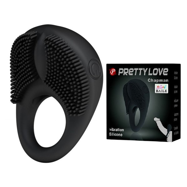 Вибрирующее эрекционное кольцо с щетинками Вибрирующее эрекционное кольцо с щетинками