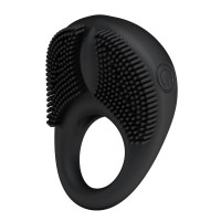 Вибрирующее эрекционное кольцо с щетинками Вибрирующее эрекционное кольцо с щетинками