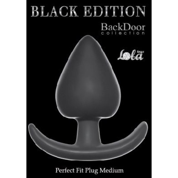 Чёрная анальная пробка Perfect Fit Plug Medium - 9 см