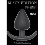 Чёрная анальная пробка Perfect Fit Plug Medium - 9 см