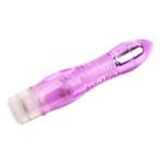 Фиолетовый вибратор Glitters Dual Probe - 21 см