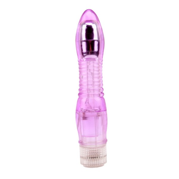 Фиолетовый вибратор Glitters Dual Probe - 21 см