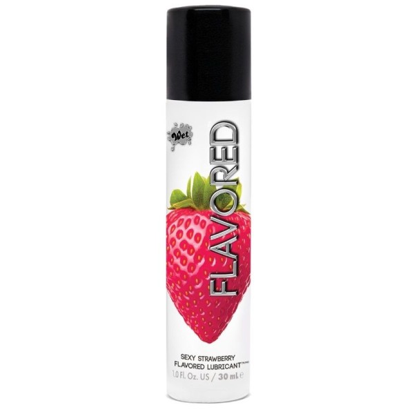 Лубрикант Wet Flavored Sexy Strawberry с ароматом клубники - 30 мл