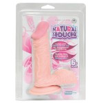 Телесный фаллоимитатор на присоске NATURAL SEDUCER 6 FLESH DONG - 15,2 см