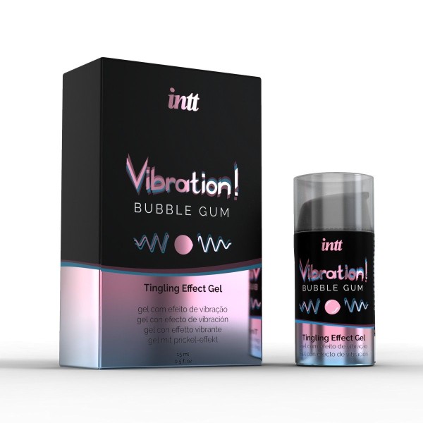 Жидкий интимный гель с эффектом вибрации Vibration! Bubble Gum - 15 мл