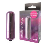 Фиолетовая гладкая вибропуля Erowoman-Eroman - 5,5 см