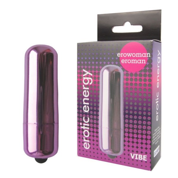 Фиолетовая гладкая вибропуля Erowoman-Eroman - 5,5 см