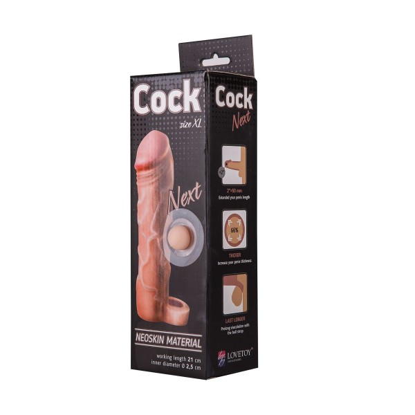Фаллоудлинитель с кольцом COCK size XL - 21 см