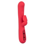 Розовый вибромассажер-кролик Throb Flutter - 21,5 см