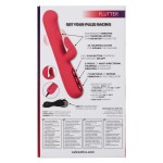 Розовый вибромассажер-кролик Throb Flutter - 21,5 см