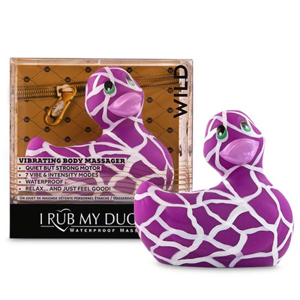 Филетово-белый вибратор-уточка I Rub My Duckie 20 Wild