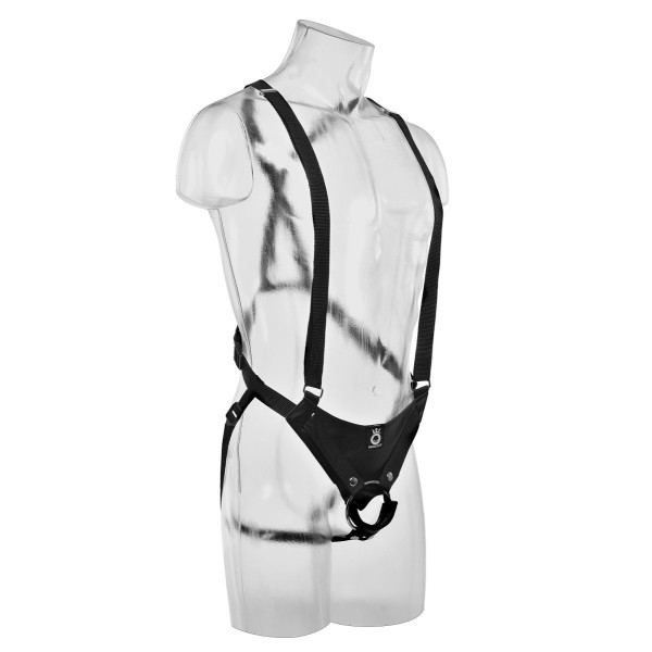 Страпон-система с телесной насадкой 11  Hollow Strap-On Suspender System - 28 см