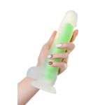 Прозрачно-зеленый фаллоимитатор, светящийся в темноте, Clark Glow - 22 см
