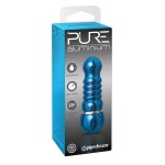 Голубой аллюминиевый вибратор BLUE SMALL - 7,5 см