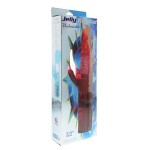 Красный вибратор с клиторальным отростком JK UNDENIABLE 75 PEARL DIVER - 19 см