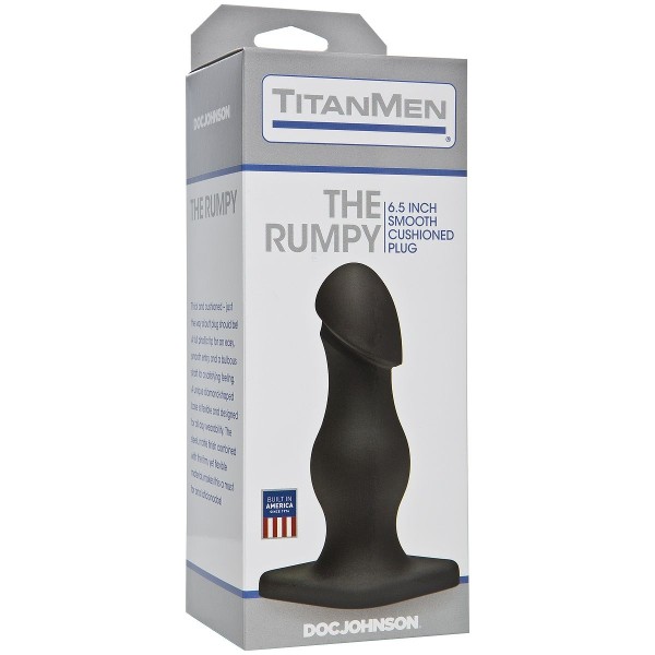 Чёрная анальная пробка TitanMen The Rumpy - 16,5 см