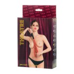 Красно-черный флоггер из веревки TOYFA Theatre - 48,5 см
