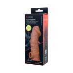Телесная насадка на фаллос с фиксацией мошонки EXTREME SLEEVE - 15,6 см