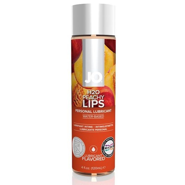 Лубрикант на водной основе с ароматом персика JO Flavored Peachy Lips - 120 мл