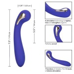 Фиолетовый вибромассажер с электростимуляцией Intimate Estim Petite G Wand - 19 см