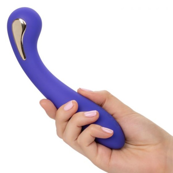 Фиолетовый вибромассажер с электростимуляцией Intimate Estim Petite G Wand - 19 см