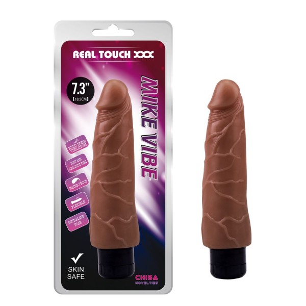 Коричневый вибратор Mike Vibe - 21,5 см