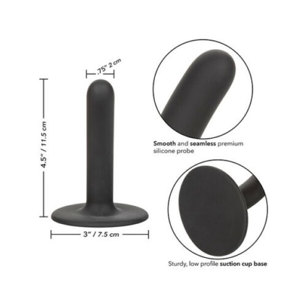 Черный анальный стимулятор Boundless 45” Slim Probe - 11,5 см