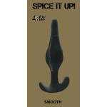Чёрная анальная пробка Smooth - 12,5 см