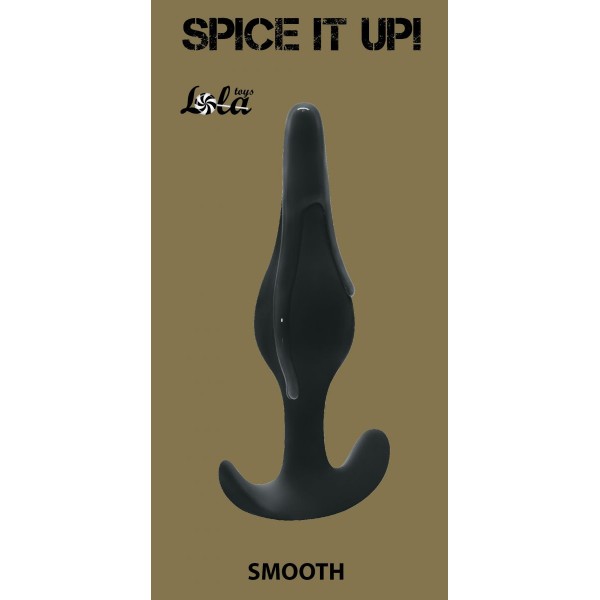 Чёрная анальная пробка Smooth - 12,5 см