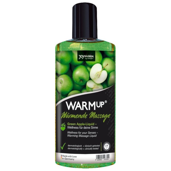 Массажное масло WARMup Green Apple с ароматом яблока - 150 мл