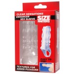 Насадка на пенис с кольцом для мошонки Clear Sensations Enhancer Sex Sleeve - 11,5 см