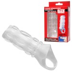 Насадка на пенис с кольцом для мошонки Clear Sensations Enhancer Sex Sleeve - 11,5 см