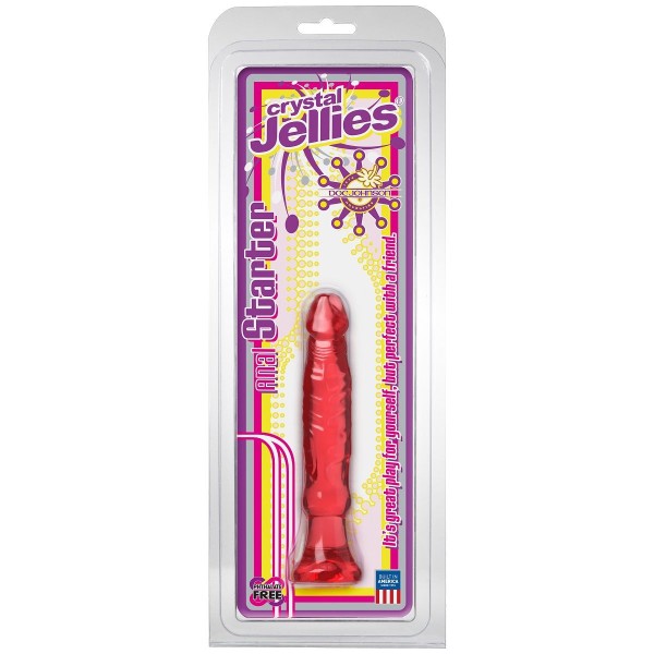Розовый анальный стимулятор Crystal Jellies 6  Anal Starter - 11,9 см