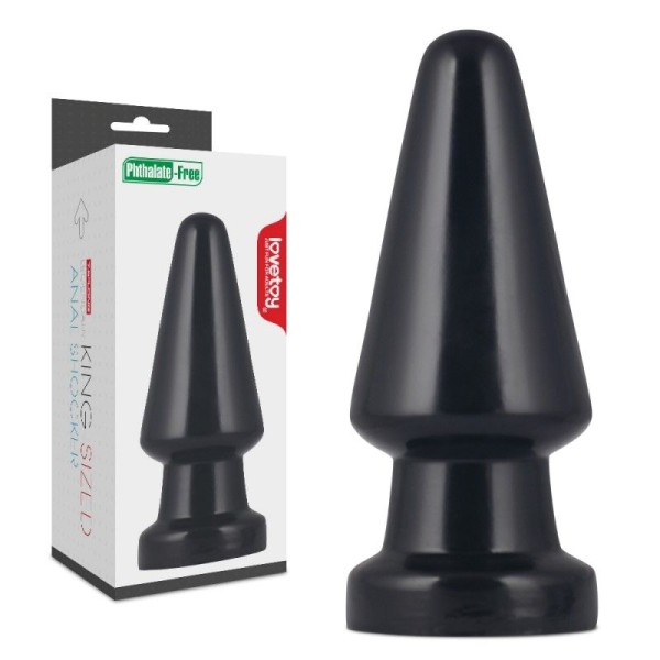 Черная анальная пробка King-Sized Anal Shocker - 19 см