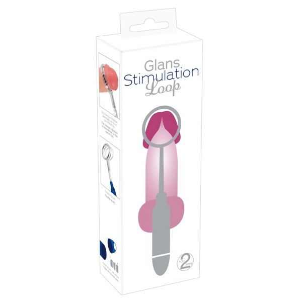 Синяя петля-стимулятор головки Glans Stimulation Loop - 19,1 см