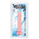 Анальная елочка из розового геля Crystal Jellies Anal Plug Bumps - 15,2 см