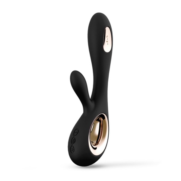 Черный вибратор-кролик Lelo Soraya Wave - 21,8 см