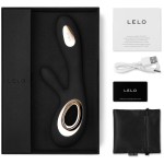 Черный вибратор-кролик Lelo Soraya Wave - 21,8 см