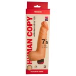 Телесный вибромассажёр HUMAN COPY 7,5  - 19 см