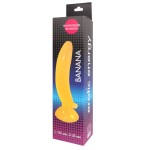 Фаллоимитатор на присоске Banana желтого цвета - 17,5 см