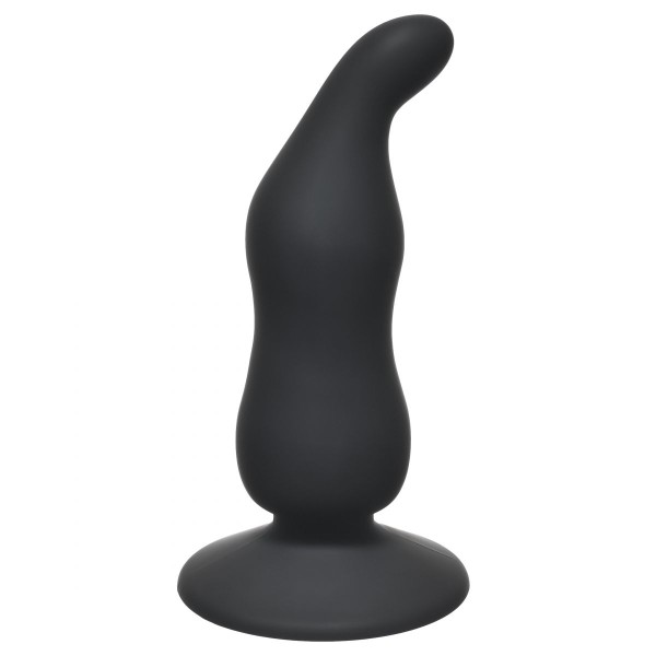 Чёрная анальная пробка Waved Anal Plug Black - 11 см