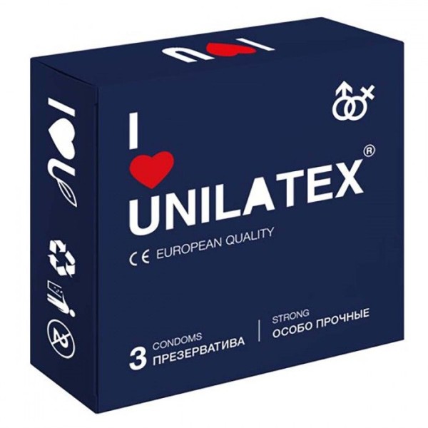 Ультрапрочные презервативы Unilatex Extra Strong - 3 шт