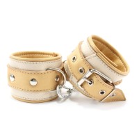 Бежевые кожаные наручники Бежевые кожаные наручники