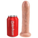 Телесный необрезанный фаллоимитатор на присоске 7  Uncut Cock - 19,1 см 